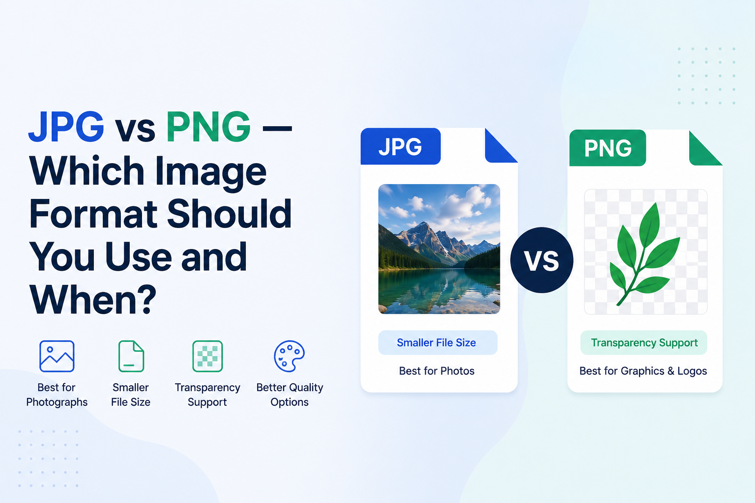 JPG vs PNG — Which Image Format Should You Use and When?